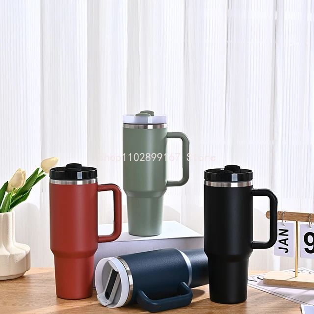 Dropship 30OZ Straw Coffee Insulation Cup With Handle Portable Car Stainless  Steel Water Bottle LargeCapacity Travel BPA Free Thermal Mug to Sell Online  at a Lower Price