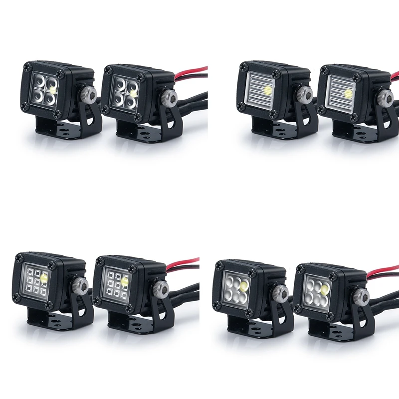 Modified Headlights Spotlights Car Top Lights Bumper Lights For Axial Scx10 Jeep Traxxas Trx4 Trx6 1/10 Rc Crawler Car