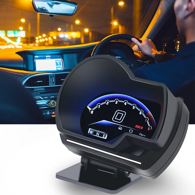 ֽ OBD + GPS Ʈ ڵ HUD    ÷, ڵ ÷  ý   Ÿ  溸,   ⸧ µ RPM