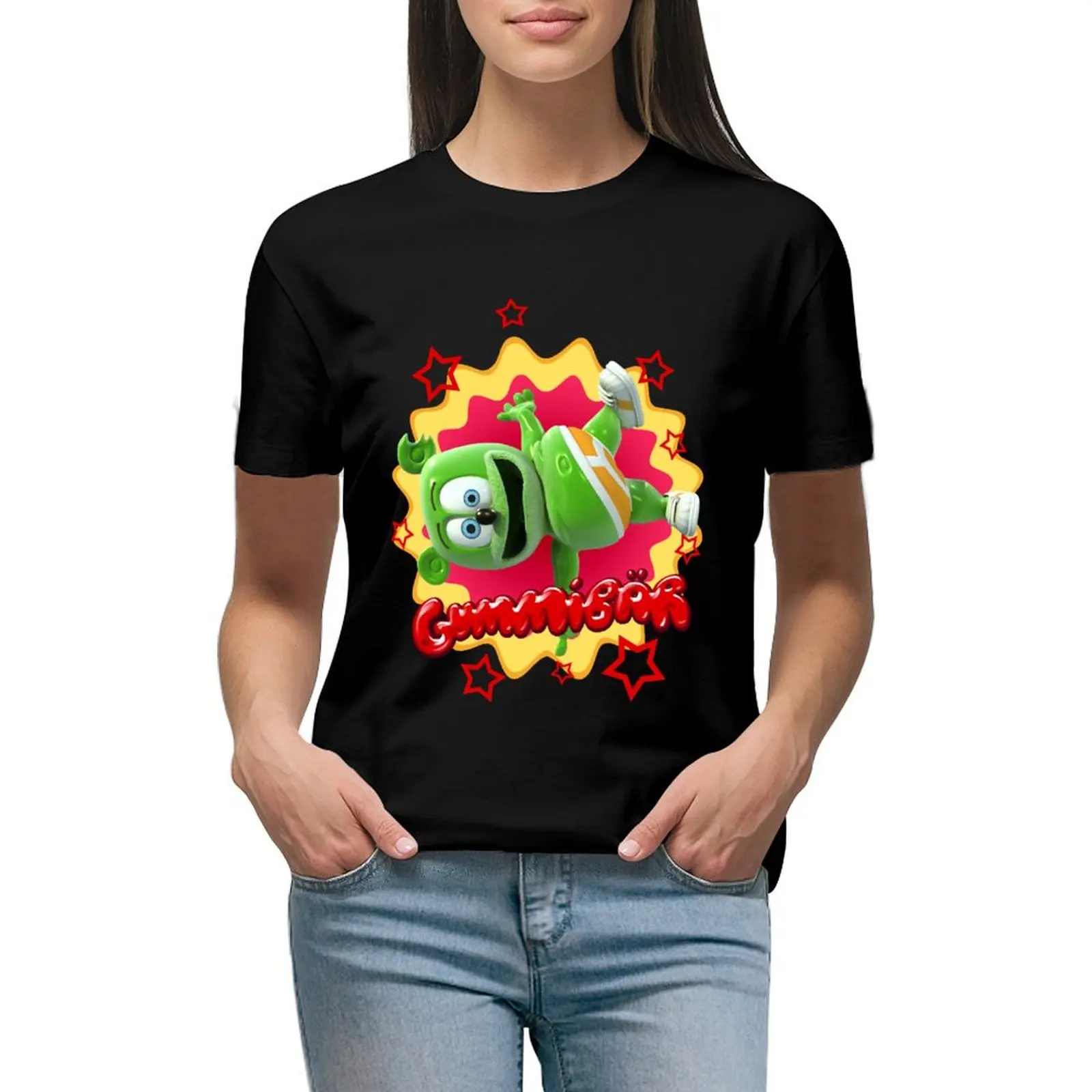 

Gummibr Starburst T-shirt summer clothes Short sleeve tee korean fashion tshirts woman