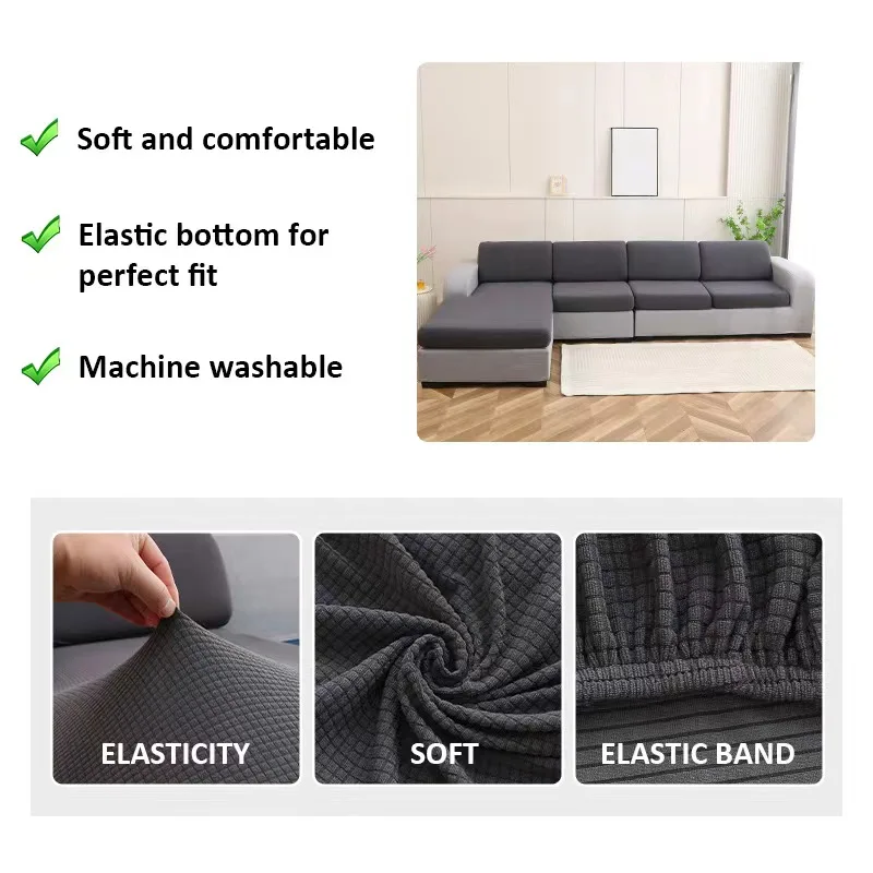 Polar Fleece Sofa Seat Cushion Cover Elastic Sofa Covers for Living Room Pet Kids Mat Chair Cover Furniture Protector 10 Sizes 4