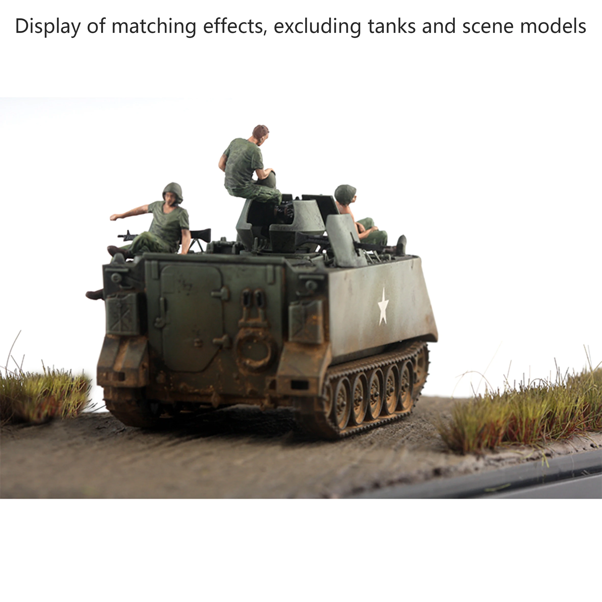 1/72 US M113 carrying soldier model sitting posture (3 people) Finished colored soldier model