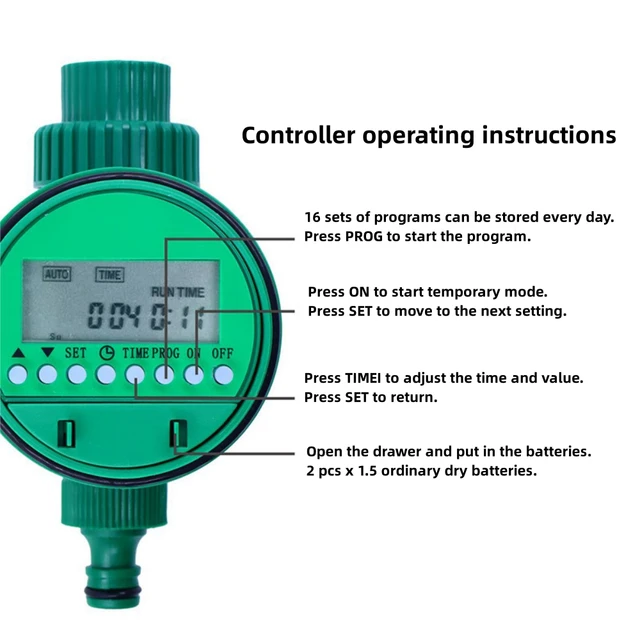 Automatic LCD Display Water Timer Garden Irrigation Control Device Intelligence Valve Controller Electronic Watering Clocker 4