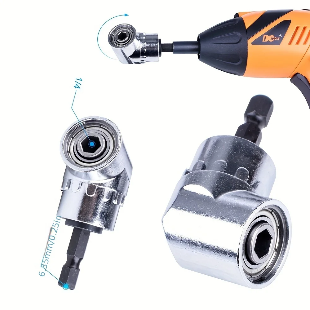 105 Degree Turning Screwdriver Joint Electric Drill Corner Attachment Extension Socket Screwdriver Head Tool