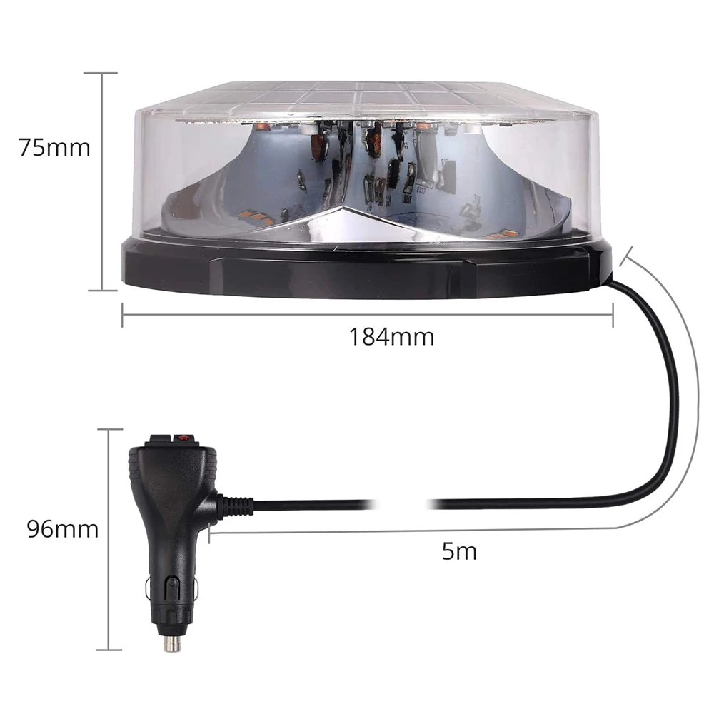 Yellow LED Emergency Strobe Lights Beacon Vehicle Car Roof Top Hazard Warning Flashing Light LED Flash Safety Signal lamp