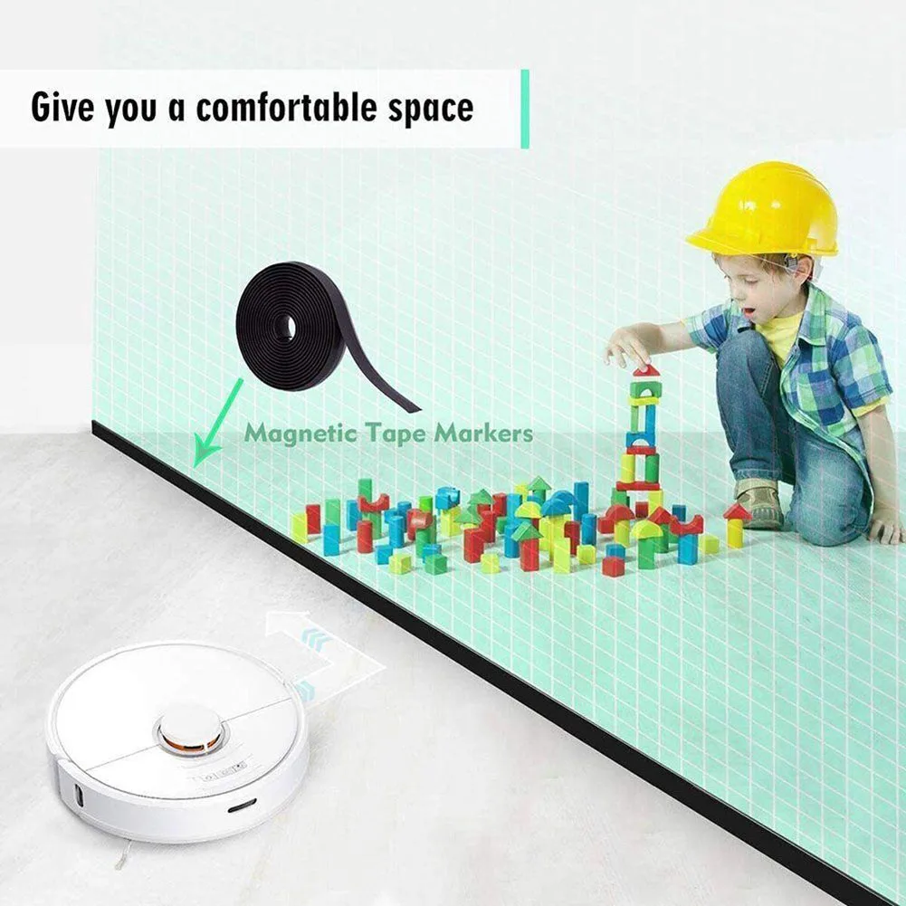 3 Sides Sweeping Robot Magnetic Stripes Foldable Sweeping Robot Magnets Strip For Indoor images - 6