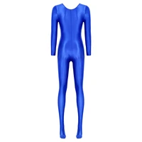 Women Shiny Oil Long Sleeve Full Body Unitard Bodysuit Pantyhose Jumpsuit Bodystocking Yoga Gymnastics Shapewear Catsuit Tights - Image 5