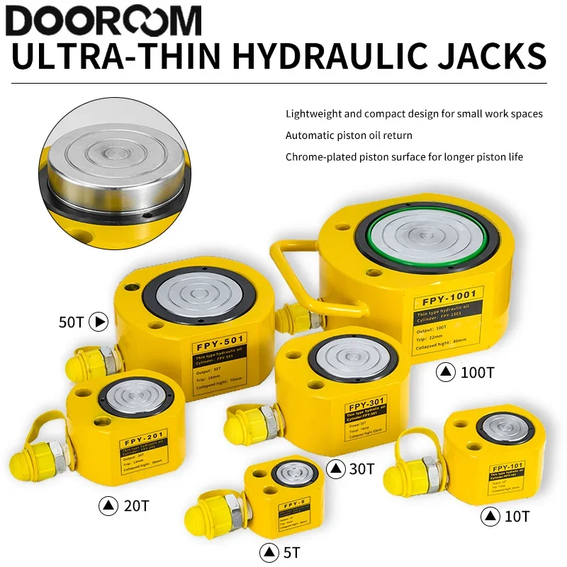 DOOROOM 5T/10T/20T/30T/50T Portable Hydraulic Lifting Jack Split Hydraulic Booster Hydrocylinder for Shipbuilding Construction 5