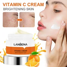 

Vitamin C Face Cream Whitening Moisturizing Brighten Improve Fine Lines Dull Skin Hyaluronic Acid Serum Anti-aging