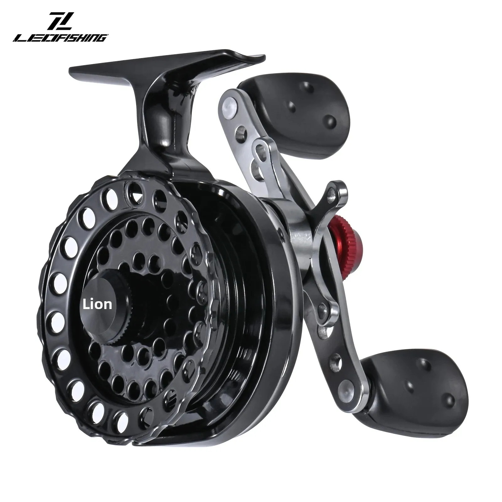 Moulinet de pêche hiver glace spinning professionnel LEOFISHING 4+1BB ratio 2.6:1 pour canne leurres