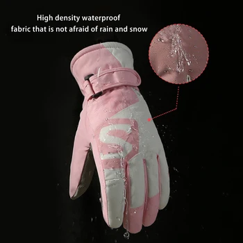 Winter skiing gloves can touch mobile phone screens, ride motorcycles, thick gloves, waterproof and windproof fabric, anti slip 5