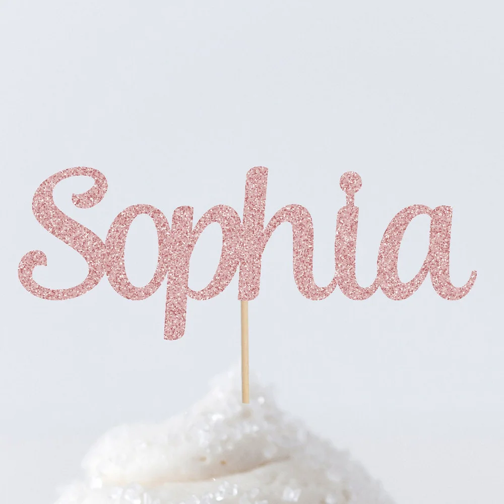 1PC Custom PMMA Cake Topper - Personalized Name Low-Saturation Accessory | Laser Engraved Warm Unique Gift for Celebrations 5