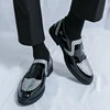 Luxury Brand Golden Leather Shoes Mens Loafers Slip on Casual Shoes Fashion Business Formal Wedding Party Office Leisure Shoes 5