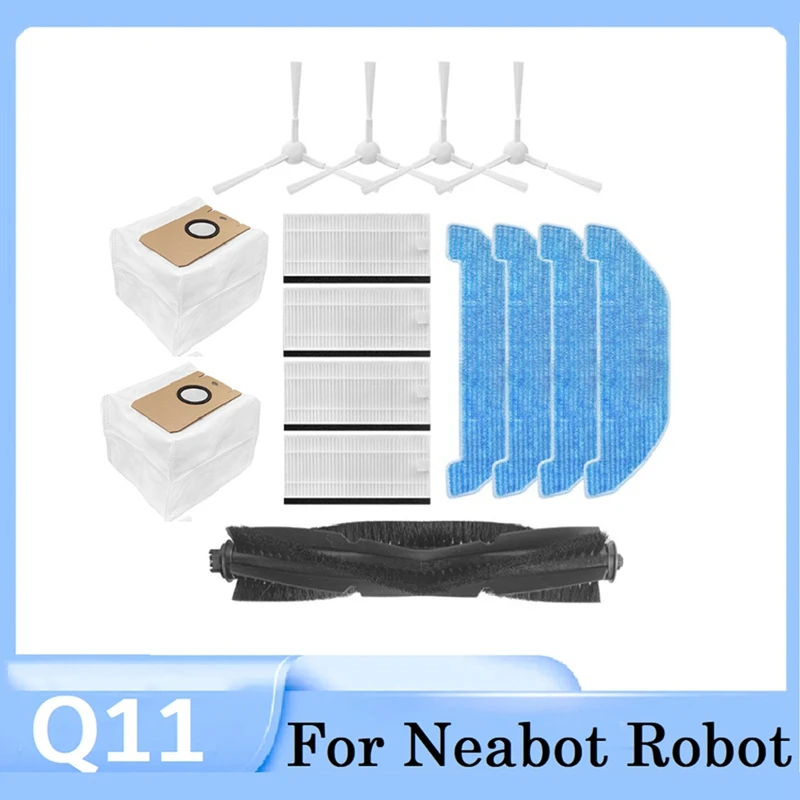 

Лучшие предложения набор аксессуаров для Neabot Q11 Запчасти для робота-пылесоса моющаяся основная боковая щетка Швабра Ткань HEPA фильтр пылесборник