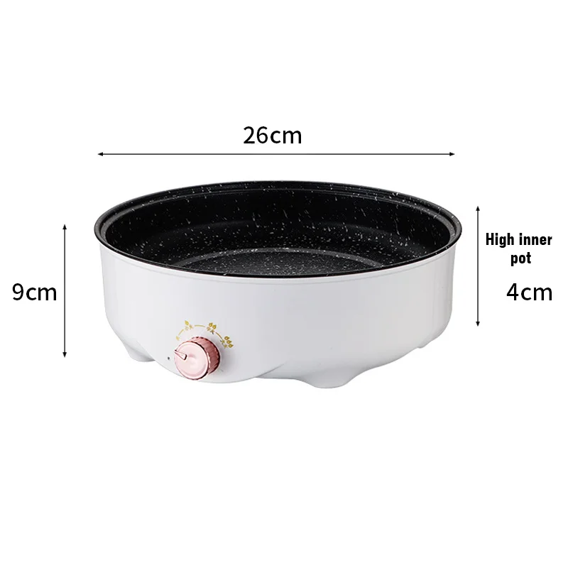 220V MultiCooker Electric Frying Pan Househould Barbecue Fried Steak Fish Omelette Frying Pan Non-stick Electric Machin EU Plug 6