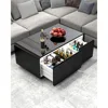 Smart Coffee Table, Living Room Table with Built in Fridge, 23" D x 41.5" W x 18.1" H, Smart Table with 10W Wireless Charging 1