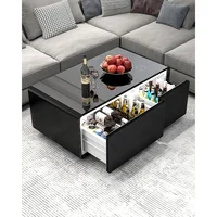 Smart Coffee Table, Living Room Table with Built in Fridge, 23" D x 41.5" W x 18.1" H, Smart Table with 10W Wireless Charging 1
