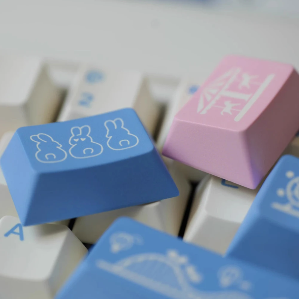 Amusement Park Keycaps Teclado, Perfil cereja, Sublimação