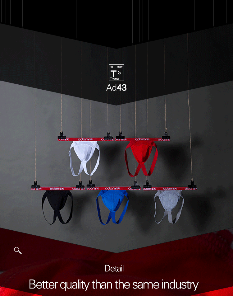 Description Picture 3 of itemNew Product Men Underwear Cotton Sexy Gay Jockstrap Breathable Male Panties Men Thong U Pouch Comfortable Underpants AD43