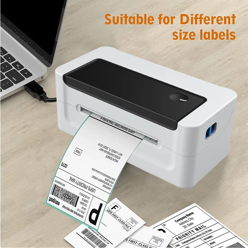 4x6 "Shipping Label Product Barcode QR Code Sticker Width 40-120mm USB Bluetooth 4" Printer Suitable For Window Mac OS