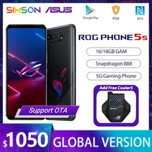 Original ASUS ROG Phone 5s Global Version Snapdragon888 8/12/16GB RAM 128/256GB ROM 6000mAh 65W NFC OTA Update Gaming Phone ROG5