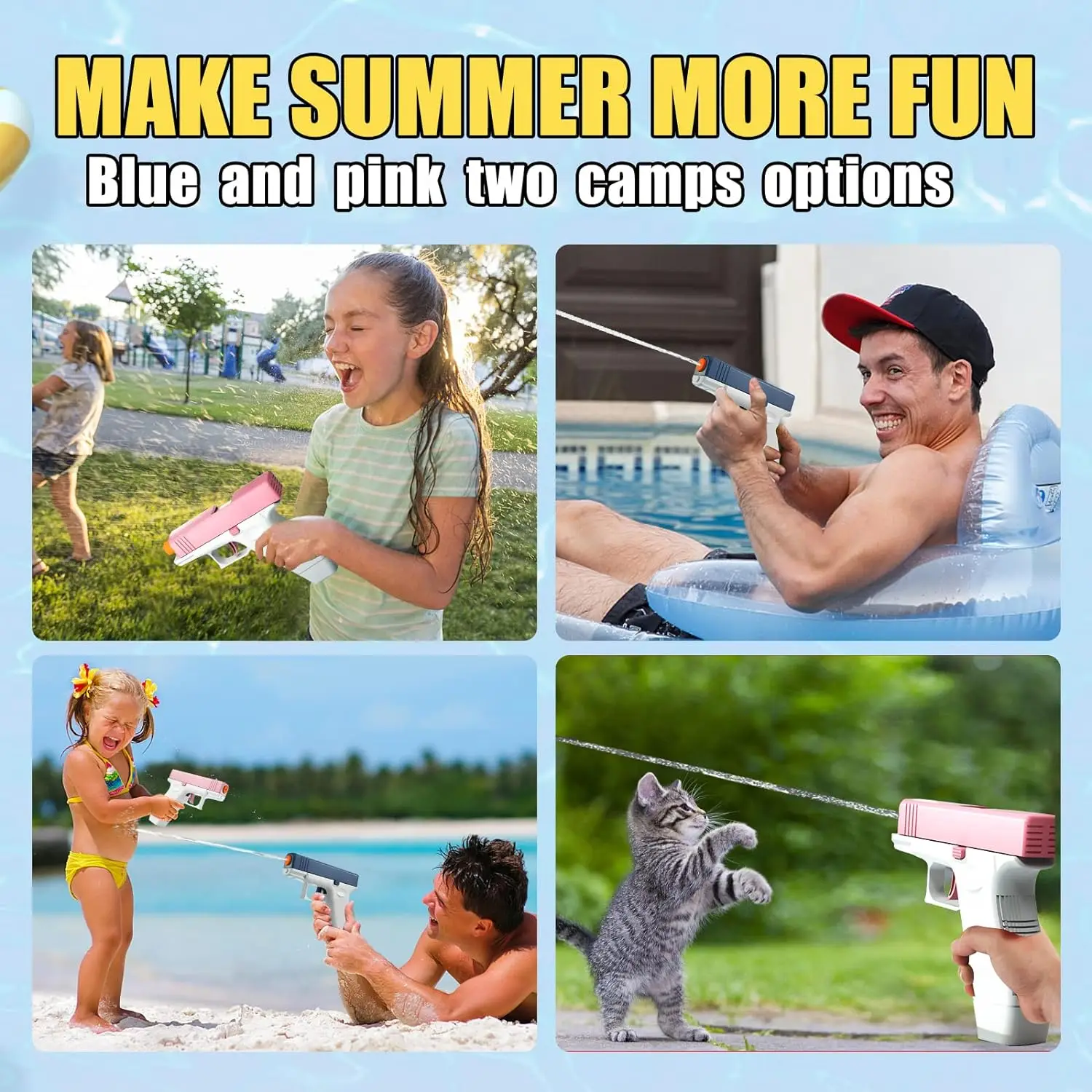 Summer Water Gun non Electric Pistol High-pressure Full Automatic Shooting Water Beach Toy Gun For kid Children Boys Girls Adult 6