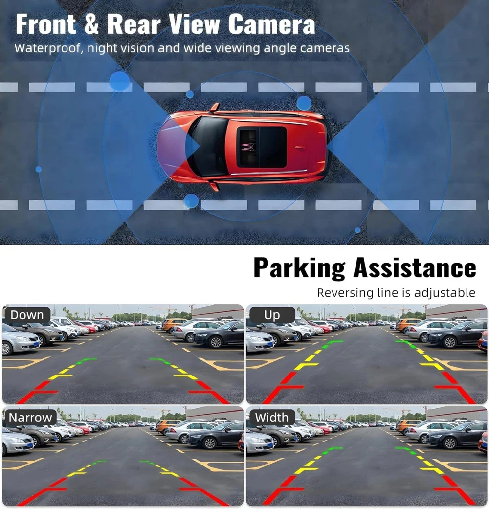 Description Picture 3 of item3 Camera Dash Cam 4K Car DVR Front Inside Rear 1080P GPS Tracking Night Vision Video Registrator Dashcam Parking