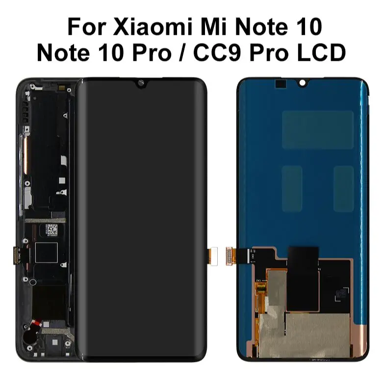 

6.47" LCD For Xiaomi MI Note 10 LCD MI CC9 Pro Display Screen Touch Digitizer Assembly Parts For Xiaomi Note 10 Pro LCD