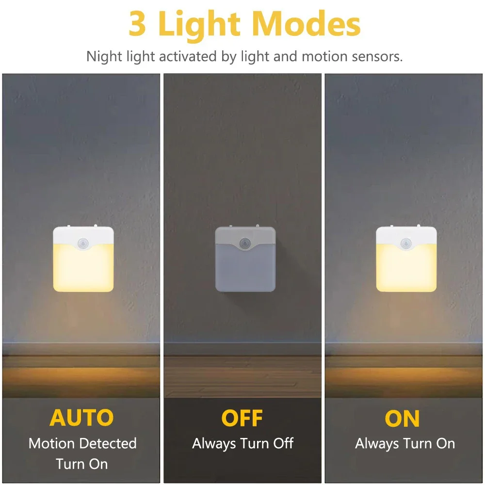 LED Motion Sensor Light Wireless Night Lamp US EU UK AU Plug Dimmable Sensor Night Lamp for Bedroom Hallway Corridor Lighting