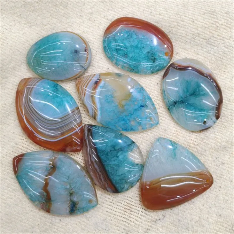 

5 шт., натуральные Двойные Цвета, Агатовые камни, подвески, пять разных форм, продажа Randoms, хорошее качество, бесплатная доставка