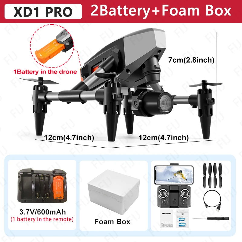 XD1PRO-2Batt-Foambox