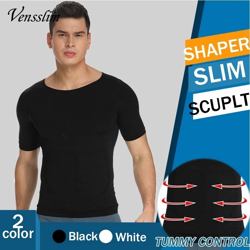 Vensslim Men Slimming Body Shaper Belly Control Shapewear Man Shapers Underwear Waist Trainer Top Corrective Posture Vest Corset body shaper posture corrector waist trainer slimming vest compression sports top