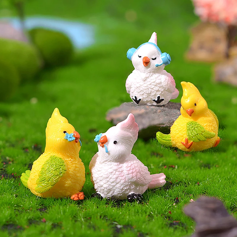 Mini oiseau mignon en résine, accessoires pour la maison, décoration de scène, modèle de beurre, micro jouet de paysage, simulation d'animal