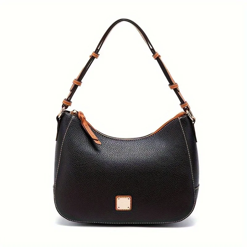 Classic Hobo Shoulder Bag For Women Simple Vegan Leather Handbag Luxury Underarm Purse Solid Color Large capacity Handbags