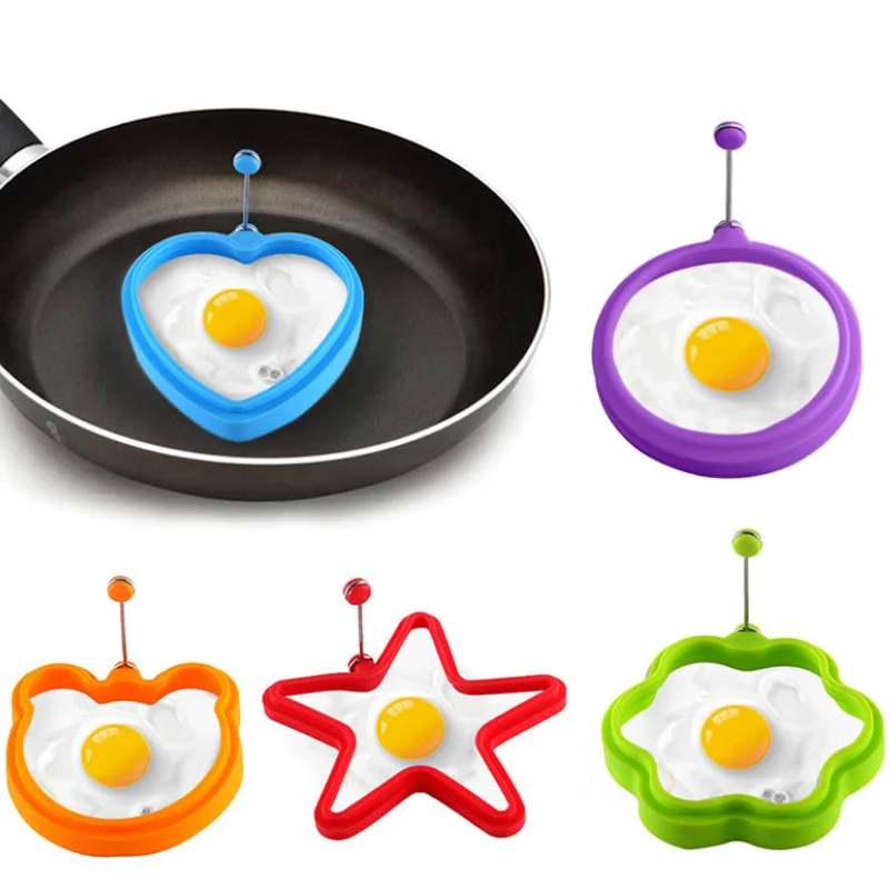 Egg Mold Silicone Fried Egg Pancake Mold Fried Egg Mould Omelette Mold Silicone Baking for Cooking Breakfast Frying Pan Oven Kitchen egg mold