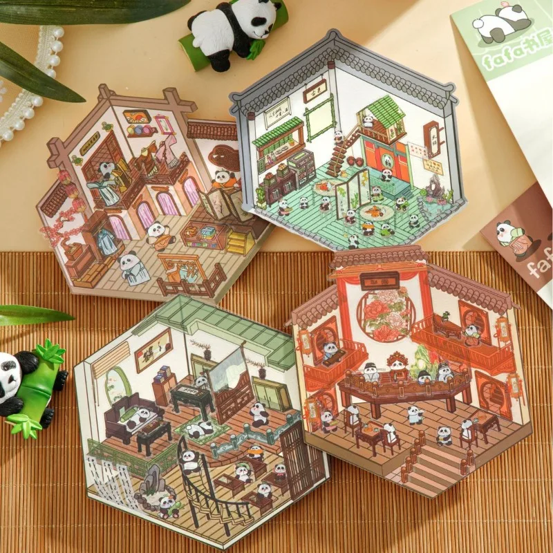 New Miniature 3D Sticker Decompression Landscape Scene Handmade DIY Scene Layout Paster Funny Fashion Toy Party Favors