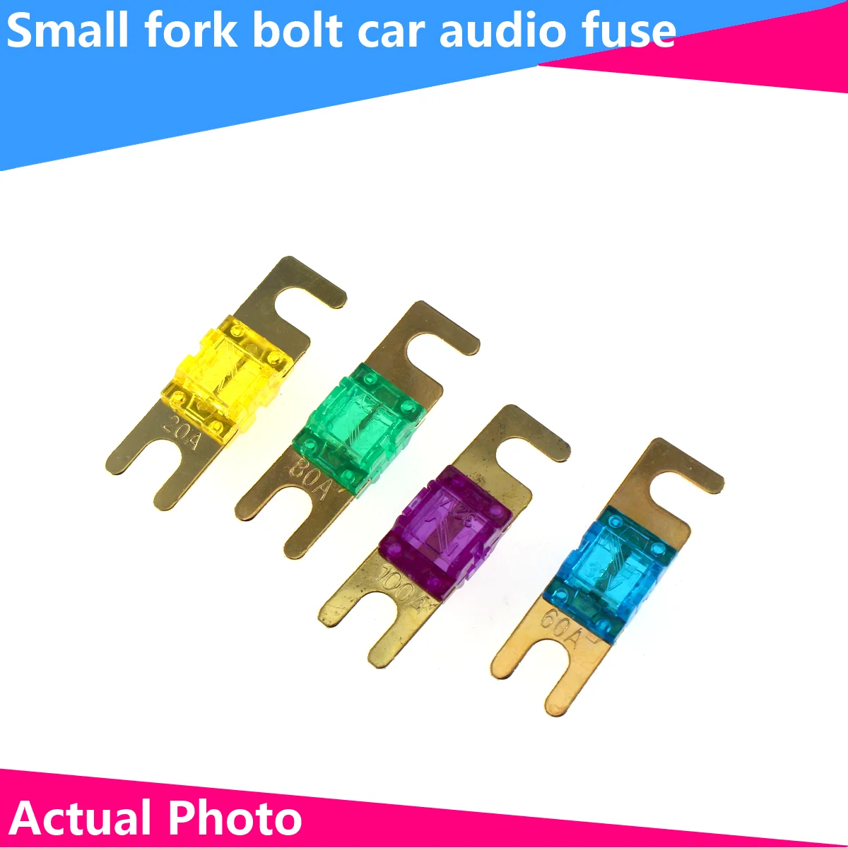 2PCS 15A 20A 30A 40A 50A 60A 70A 80A 100A Fuse Gold fuse - AliExpress 502