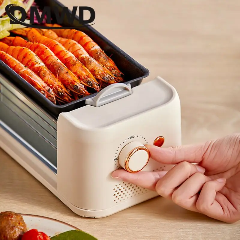 Smokeless Automatic Sausage grilling machine Thermostatic Barbecue grill Hotdog Roller Lamb Kebab Rotisserie Firepower control 3