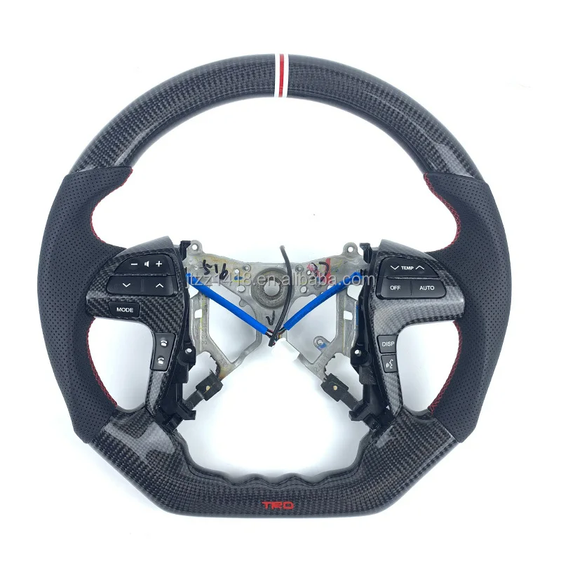 For Toyota Camry Highlander Heracles Vigo Steering Wheel Carbon Fiber 2005 2006 2007 2008 2009 2010 2011 2012 2013