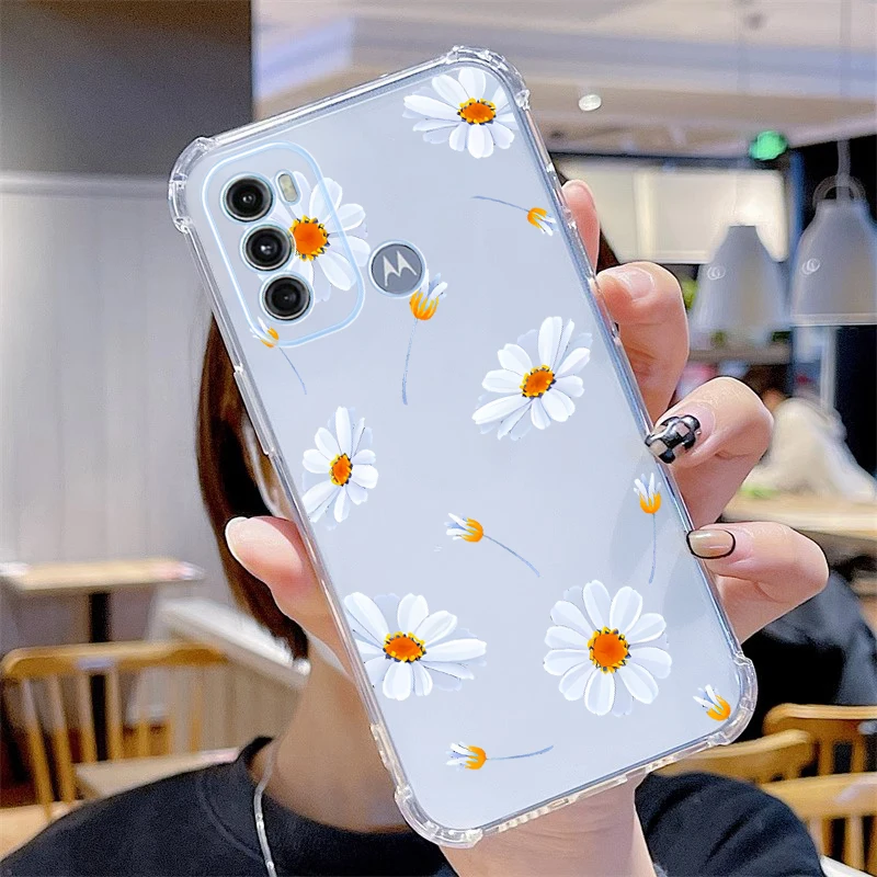 Delicate Flower Transparent Phone Case - Elegant Protective Cover