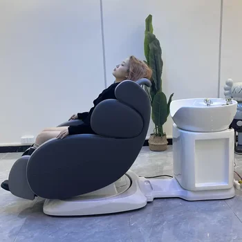 Thai Spa Massaggio Shampoo Letto Sedia per lo styling per salone Ciotola per lavare i capelli Sedie a getto d'acqua giapponesi portatili Bacino idraulico di bellezza 1