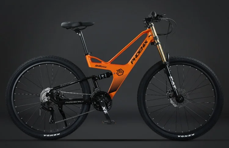 27.5 Inch Mountain Bike Soft Tail MTB Bikes Magnesium Alloy Frame Double Shoulder Fork 27/30 Speed Framework Ourtdoor Cycling
