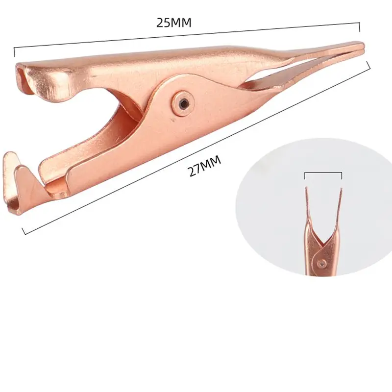 5A 27MM Soft Plastic Coated Testing Probe Mini Alligator Test Clips Electrical Test Clamps for Laboratory Testing 7mm Opening
