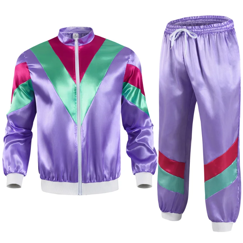 80's Purple Tracksuit Men's Costume | 80's Costumes - Foto 5