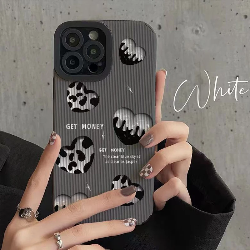 thumbnail image 1 of Pink Leopard Cute Heart Love Pattern Case For iPhone 15 14 12 11 13 Pro Max X XR XS Max 7 8 Plus SE Shockproof Bumper Back Cover, 1 of 5