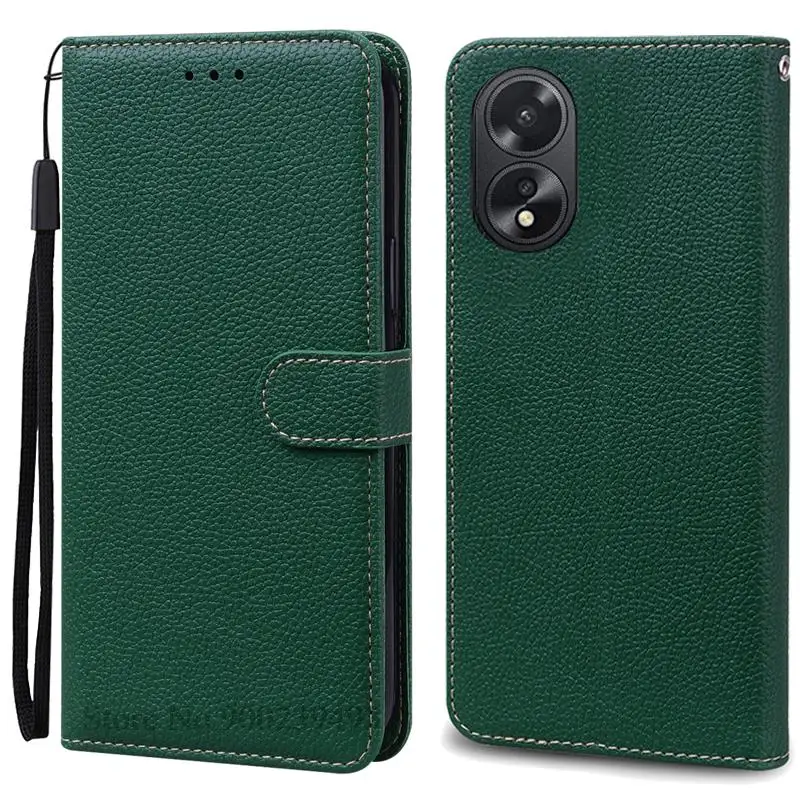 Leather Flip Wallet Phone Case with Silicone Cover - Elegant Design