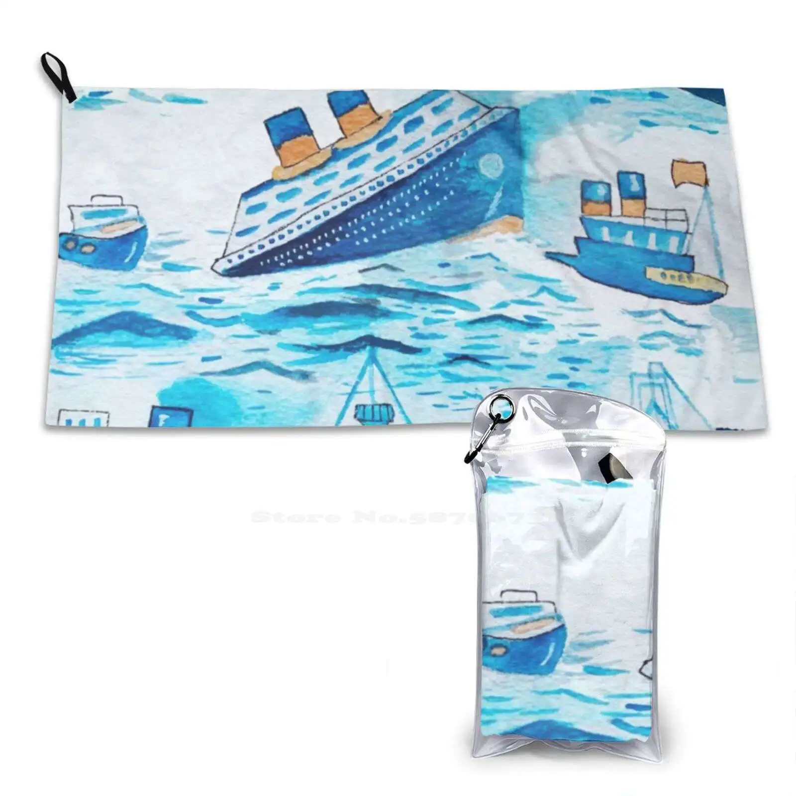 Ferry Boats Scrub Cap Custom Soft Sport Towels Home Outdoor Ferry Boats