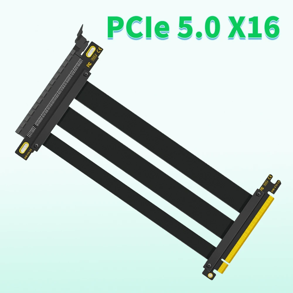 

Riser PCIE 5.0 16x Shielded High Speed Riser Cable with PCI Express Port for GPU Extension Card Connector 32GT-S PCI-E x16