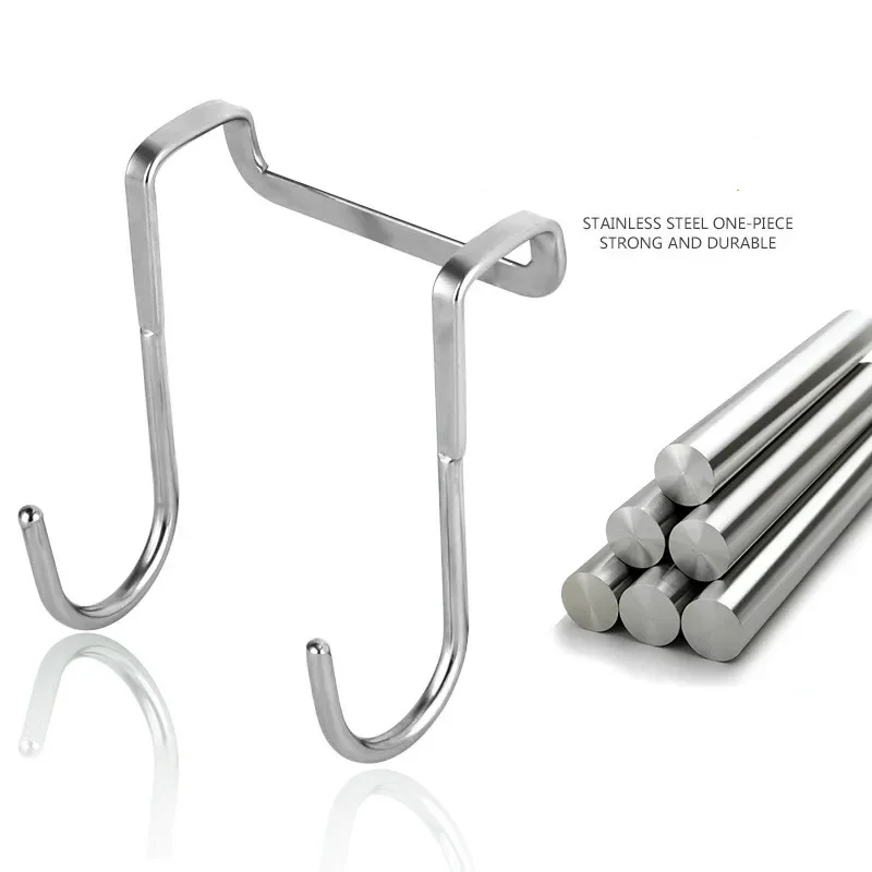 Stainless Steel Free Punching Cabinet Door Without Trace Hook S-type Door Hanger Hanger Back Coat Hook Small