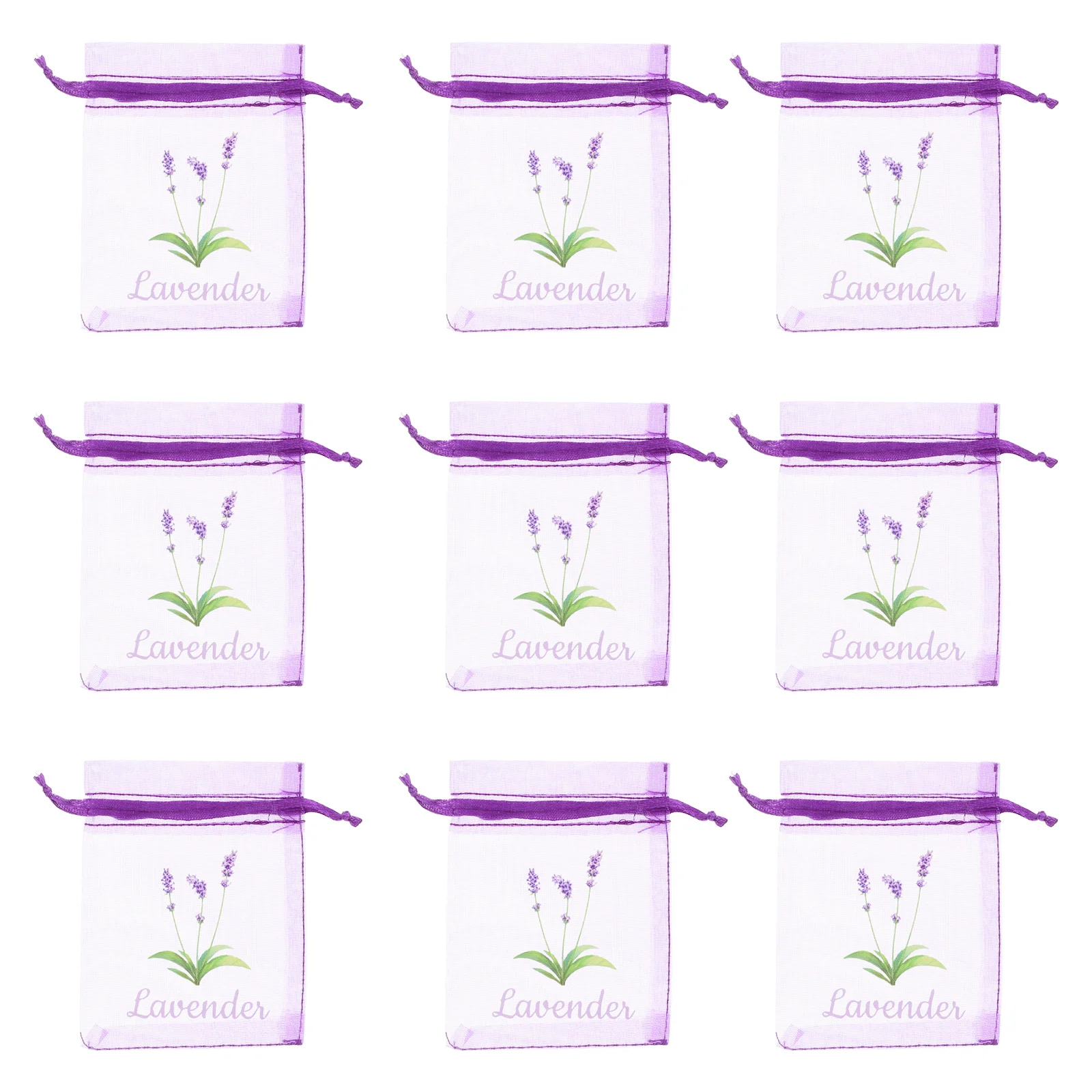 20pcs Lavender Sachets Bags Empty Drawstring Herbs Storage Pouches Lavender Bag Gauze Mesh Breathable Closet Household